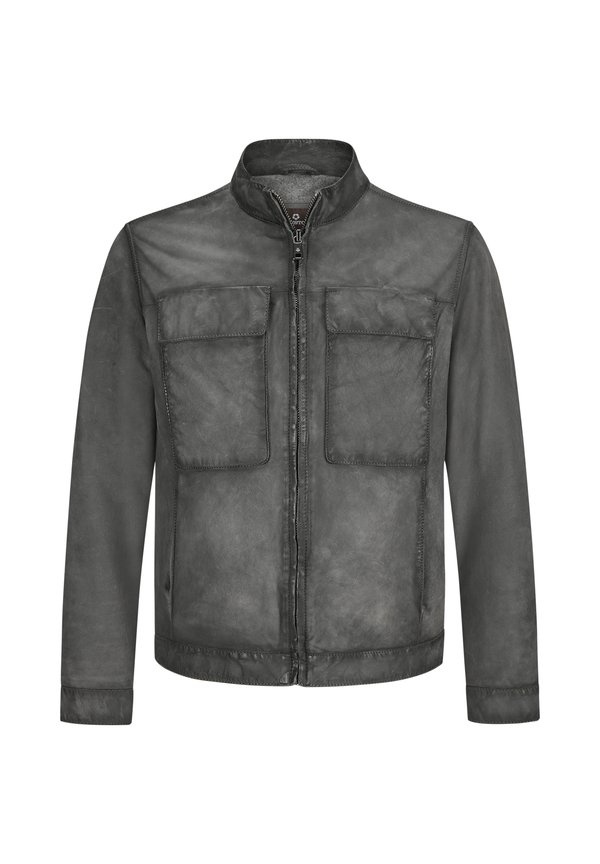 MSTizian - Lederjacke - aschgrau