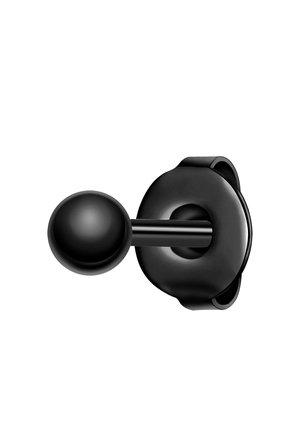 Crochet de porte noir avec une poignée ronde, attaché à une base circulaire. Texture lisse avec un design moderne et épuré.