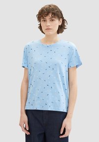 TOM TAILOR 2ER-SET RUNDHALS KURZARM - T-Shirt print - hellblau
