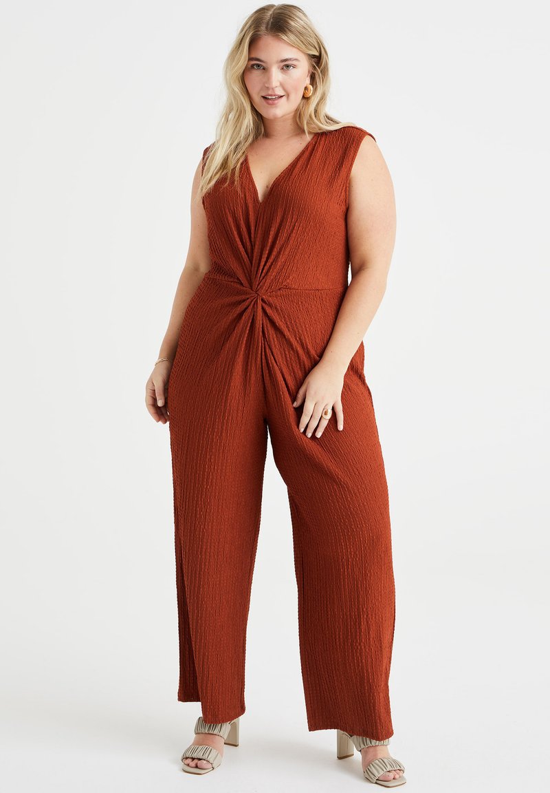 WE Fashion Jumpsuit bruin WE Fashion Jumpsuit bruin
