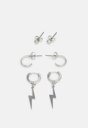 JACBATLY EARRING UNISEX 3-PACK - Øreringe - silver-coloured