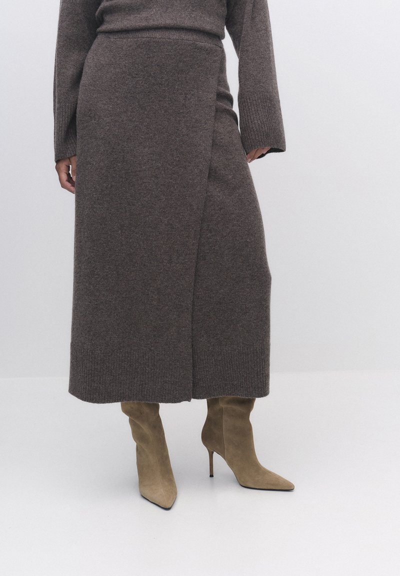 STOCKH LM Studio STEFANIA PREMIUM - A-linjainen hame - taupe melange