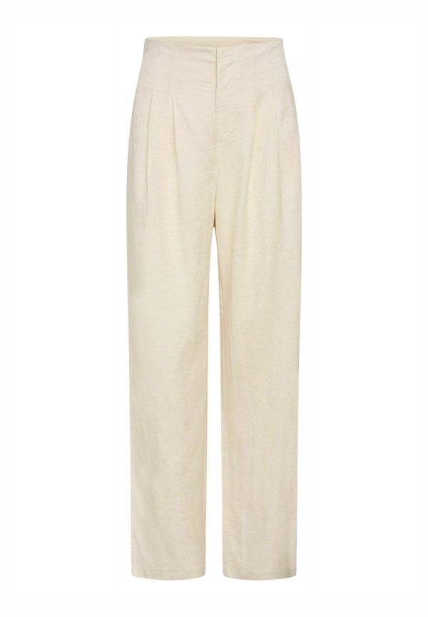 AVELIN - Stoffhose - light ecru melange