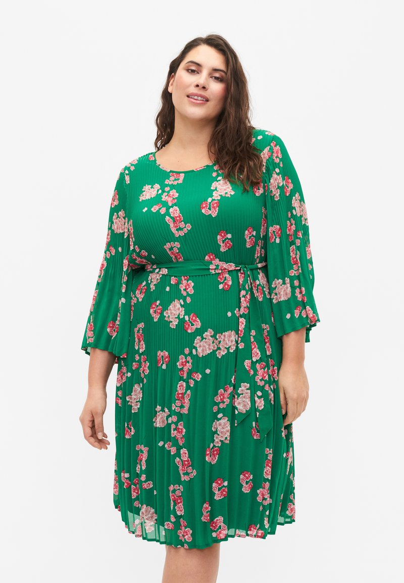 Zizzi Freizeitkleid jolly green flower/grün Zalando.de
