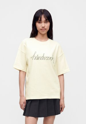 Selected, SLWOLINE OVERSIZED TEE - T-shirts basic - egret