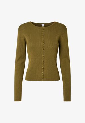 YAS, YASSIANA LS KNIT PULLOVER S. - Gilet - fir green