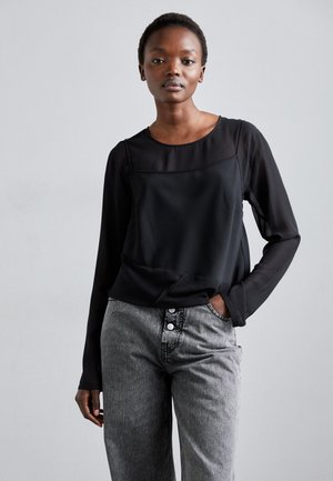 LONG SLEEVED - Long sleeved top - black