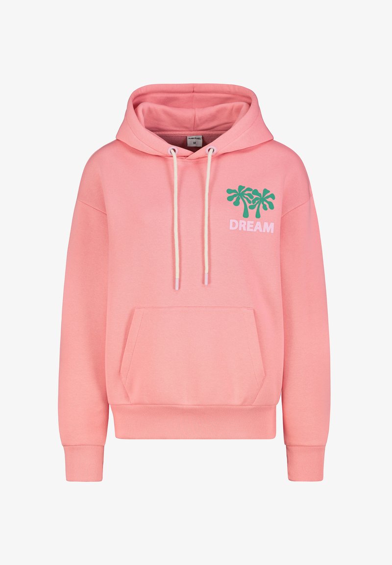 Sublevel KÄNGURUTASCHE UND PALMEN-PRINT - Kapuzenpullover - pink