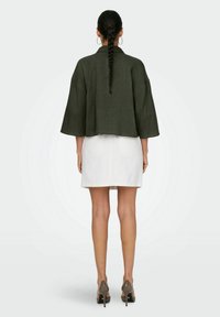 JDY JDYTHEIS LIFE 3/4 CROP - Button-down blouse - grau