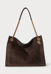 Lauren Ralph Lauren - SUEDE LARGE BRADLEY SHOPPER TOTE BAG - Handtasche - dark hickory Thumbnail-Bild 1