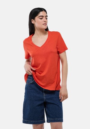 T-shirt basique - coquelicot