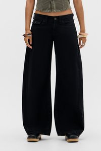 KAYLA COCOON PANT - Široke kavbojke - black
