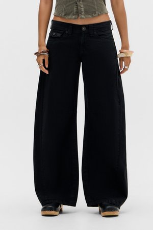 KAYLA COCOON PANT - Brīva piegriezuma džinsi - black