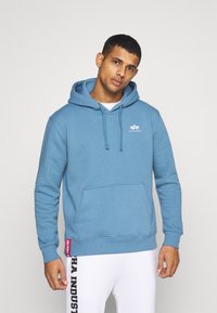 Alpha Industries BASIC HOODY SMALL LOGO - Mikina s kapucňou - airforce blue