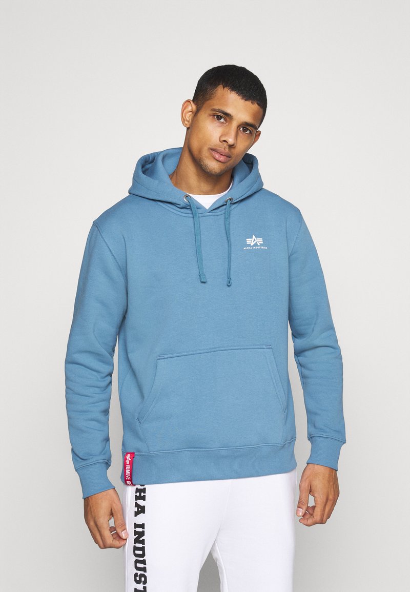 Alpha Industries BASIC HOODY SMALL LOGO - Mikina s kapucňou - airforce blue