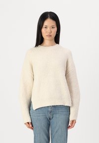 ONLY ONLMOON LIFE SLIT - Pulóver - whitecap gray