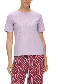 s.Oliver BLACK LABEL T-Shirt print - lavendel