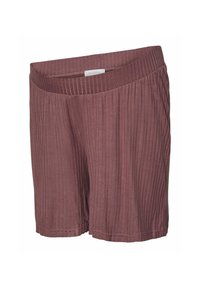 Lila veckade shorts med elastisk midja, i ett strukturerat tyg och avslappnad passform. Nederkanten har en enkel sydd finish.