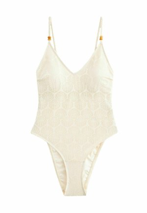 Next PLUNGE - REGULAR FIT - Maillot de bain - ecru white textured