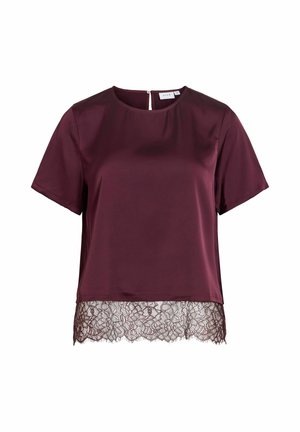 VILA, SHORT SLEEVED TOP VIENNA RAVENNA LACE - Blúzka - winetasting
