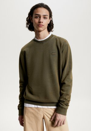 Tommy Jeans ESSENTIAL TONAL BADGE  - Sweatshirt - drab olive green