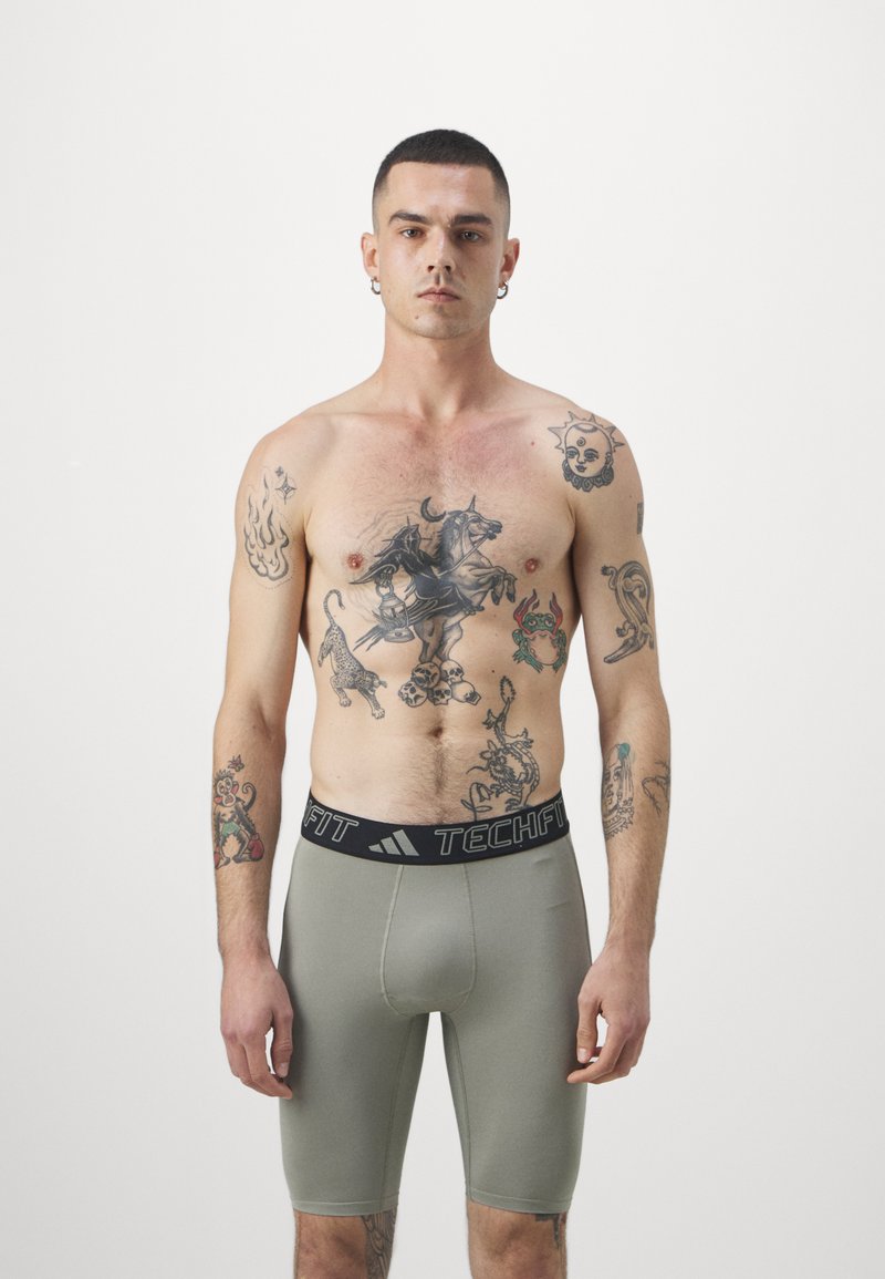 adidas Performance TECHFIT SHORTS - Tights - silver pebble