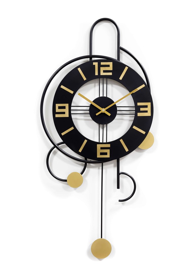 Arte Dal Mondo Wanduhr schwarz
