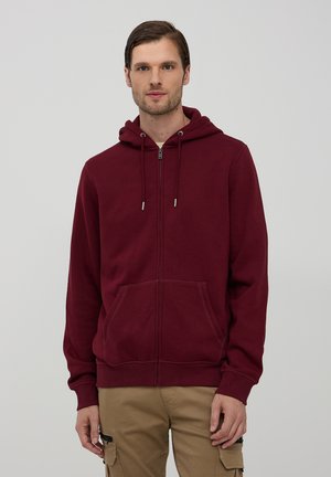 Terranova CON CAPPUCCIO A TINTA UNITA - Felpa con zip - bordeaux