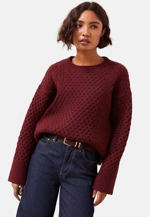 Friends Like These HONEYCOMB DETAIL - Jersey de punto - berry red