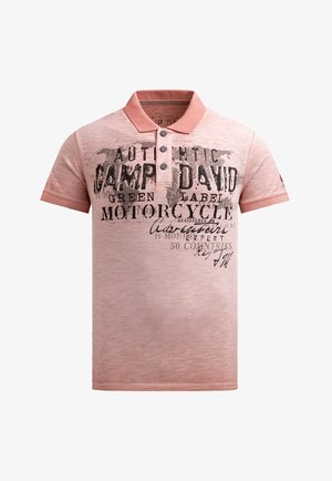 Camp David, OIL DYED MIT USED PRINTS - Polo - old peach