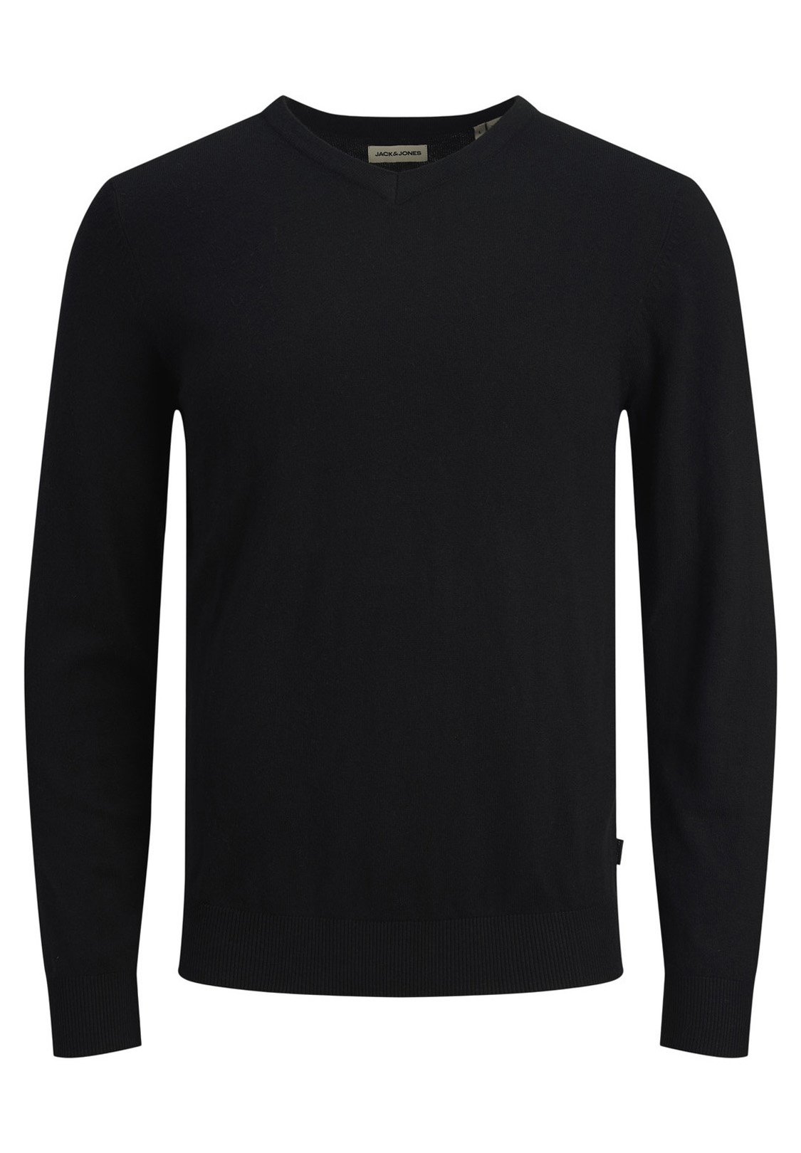 Jack u0026 Jones JJEEMIL V-NECK NOOS - Pullover - black/noir - ZALANDO.FR