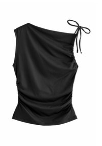 SOFT TOUCH RUCHED SLEEVELESS - Top - black