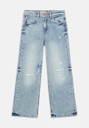 JUNIOR - Straight leg jeans - indigo damaged wash