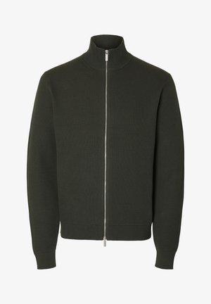 Selected, SLHDANE FULL ZIP - Ζακέτα - deep forest