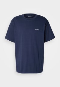 SCRIPT EMBROIDERY - Paprasti marškinėliai - air force blue/white