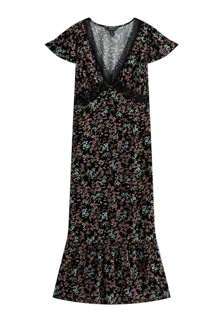 knee length dresses for ladies Dorothea Floral Midi Dress in Mocha main image 1