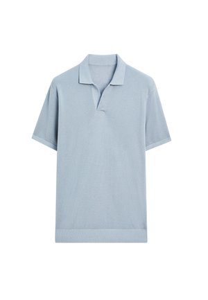 Massimo Dutti LIGHTWEIGHT V-NECK - Poloshirt - blue