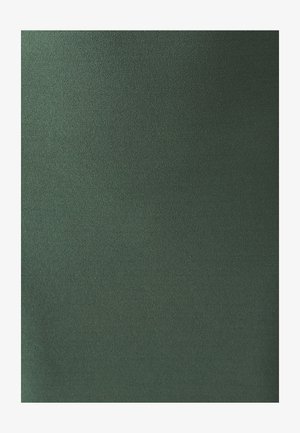 Dunkelgrüner Stoff mit einer glatten, matten Textur; keine sichtbaren Muster oder Hardware-Details. Das Material wirkt leicht und flexibel.