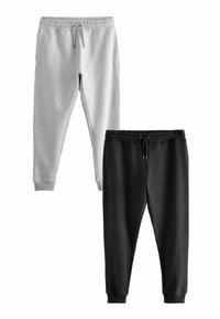 Next 2 PACK REGULAR FIT CUFFED - Träningsbyxor - grey black