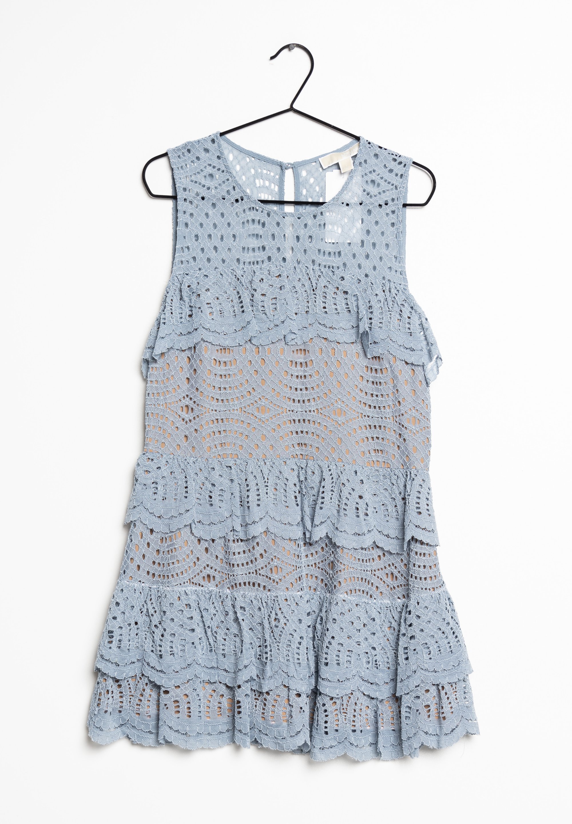 knee length dresses for ladies Michael Michael Kors Floral Applique Lace Dress Blue
