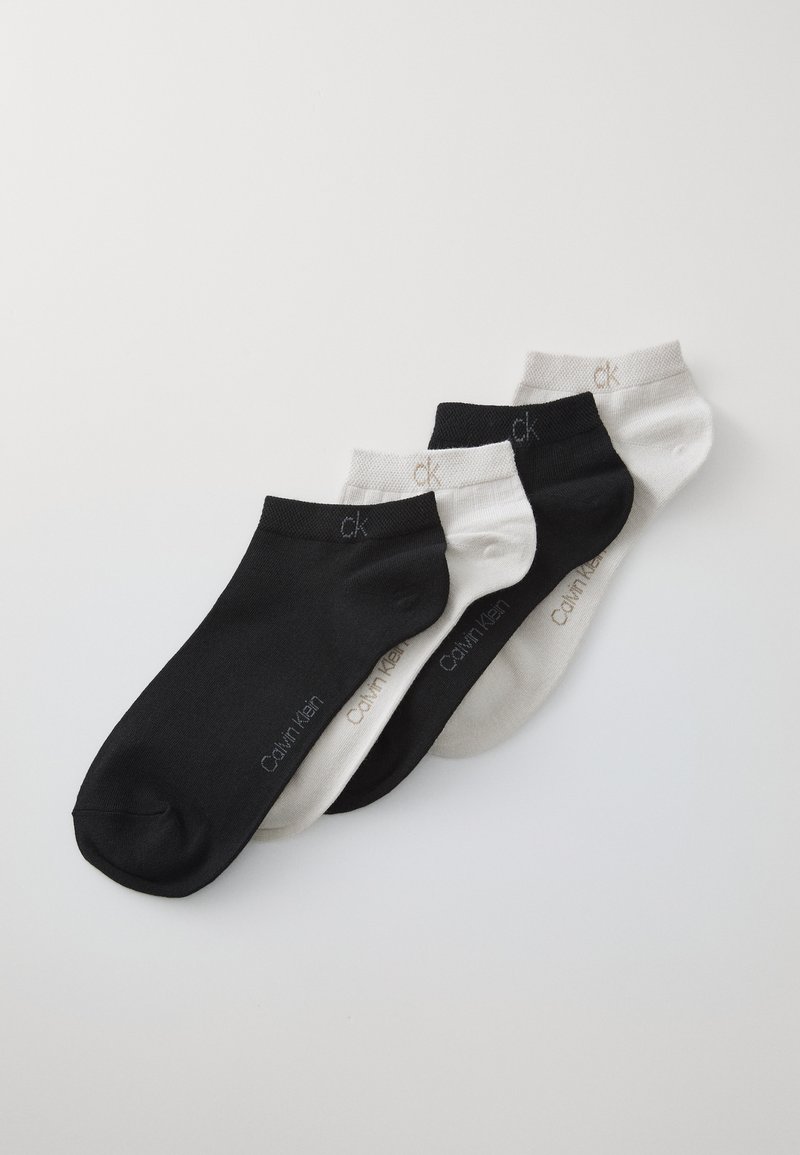 Calvin Klein Underwear - SNEAKER SQUARES 4 PACK - Chaussettes - black/grey, Agrandir