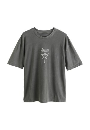 Next LICENSE REGULAR - Nyomott mintás póló - charcoal grey nirvana