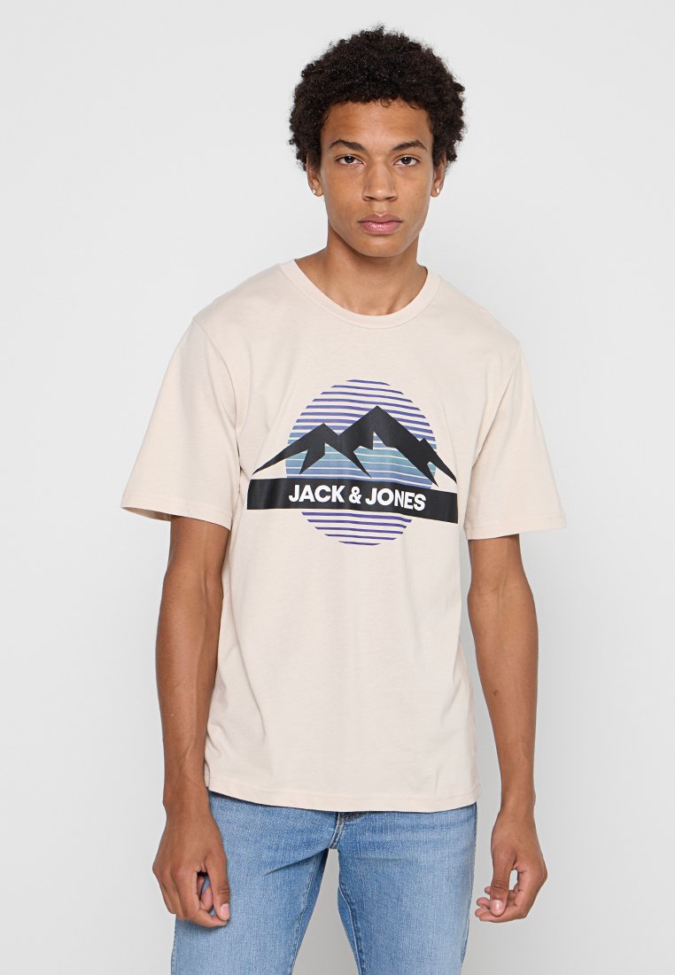 jack & jones T-shirt print beige