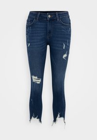 ONLHUSH MID WAIST - Jeans Skinny Fit - dark blue denim