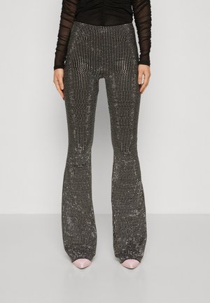 Good American CRYSTAL PULLON FLARE - Παντελόνι - black