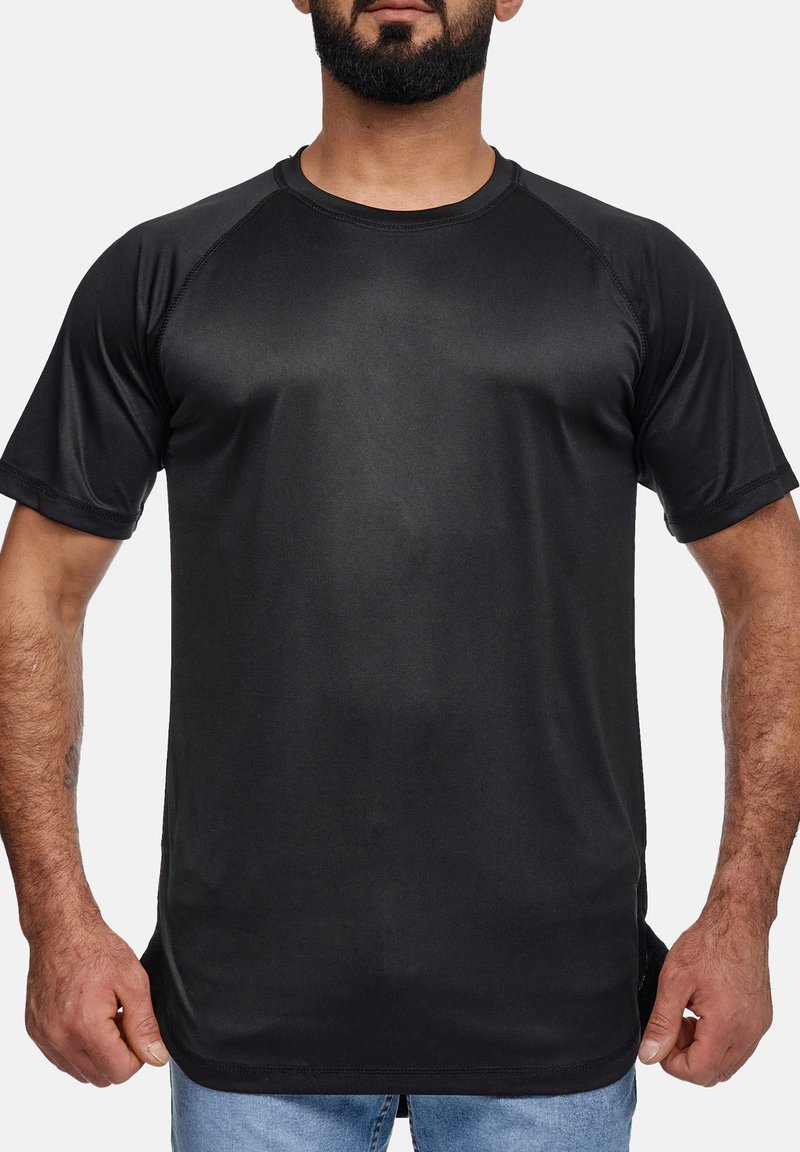 Elara FITNESS  RUNDHALSSCHITT - T-shirt basic - schwarz