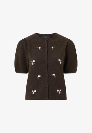 Ellos Collection, CARDIGAN MIT STICKEREIEN. - Strickjacke - brown