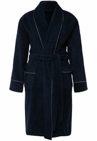 Bademantel, Waffel-Piqué, Kapuze, 2-Wege-Zipper, grau melange | Ulla Popken