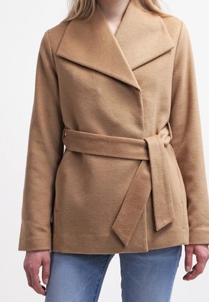 Halflange jas - mottled light brown