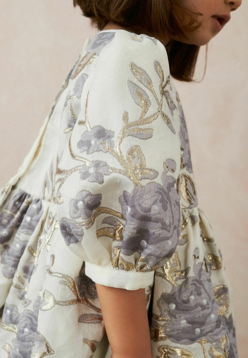 Next FLORAL PROM - Kokteilikleit/peokleit - gold silver grey